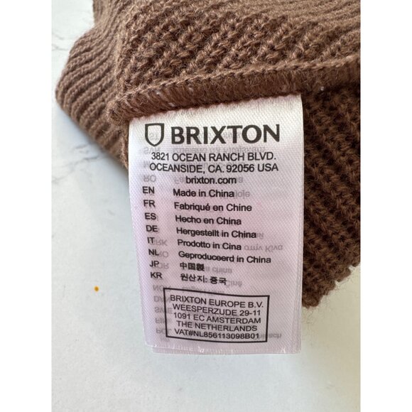 Brixton Mens Knit Beanie With Red Stripes - Picture 6 of 6